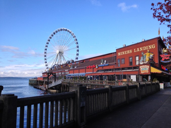 Ferris wheel on Seattle waterfront - it's 175 feet high!