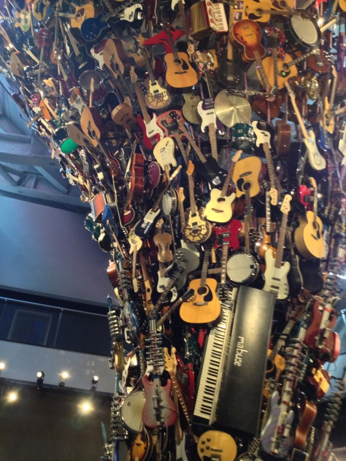 Instrument sculpture in EMP - over 700 instruments!