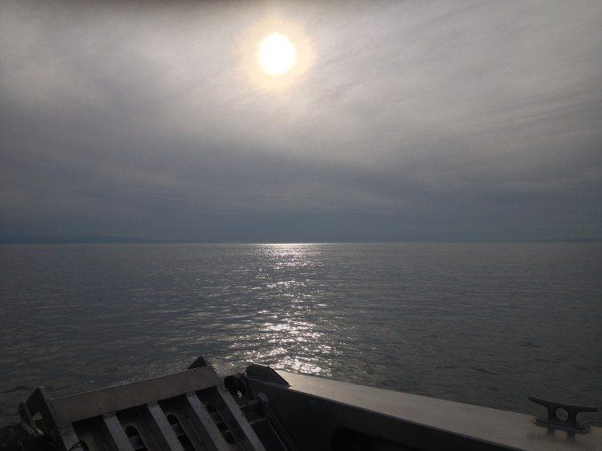 Sunset over the Strait of San Juan de Fuca on the way back home after a long day