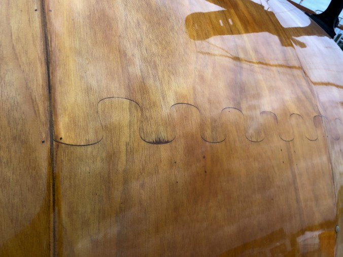 Detail on Wooden Teardrop Trailer